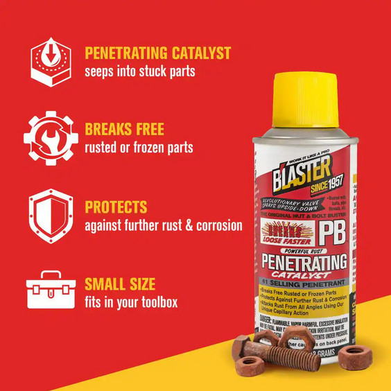 4 Oz. PB Penetrating Oil &ndash; Rust Remover & Lubricant Spray Bottle