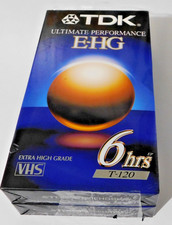 2 pack New Sealed TDK T-120EHGBH Ultimate Performance 6 hours VCR tapes
