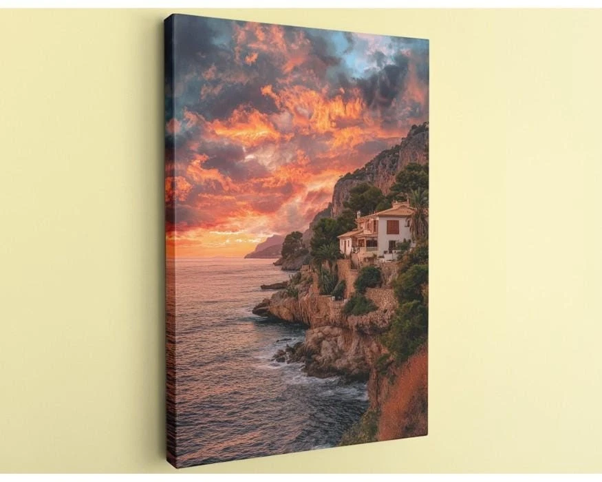 Coastal Sunset Canvas Mediterranean Seascape Wall Art Print
Opens in a new window or tab
