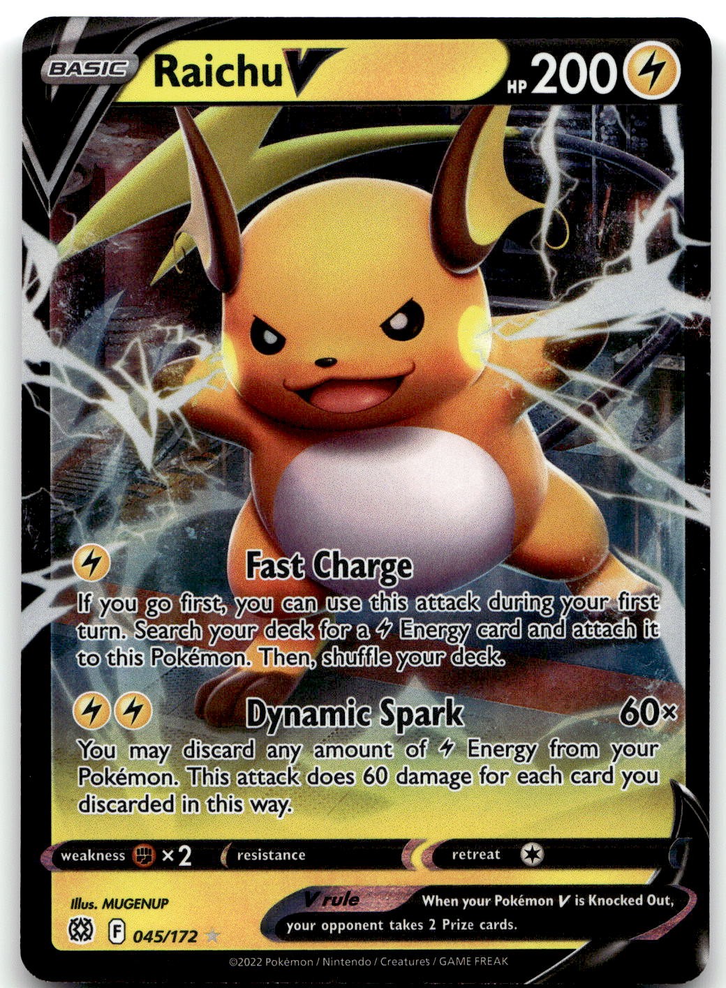 Raichu V Holo Ultra Rare SWSH09: Brilliant Stars 045/172 NM