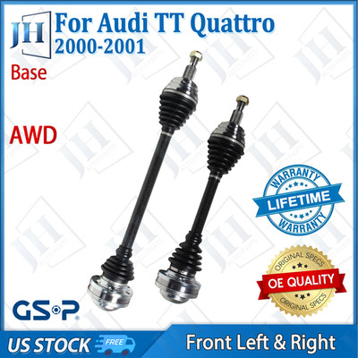 OE Front Pair Left Right CV Axle Shaft For 2000 2001 Audi TT Quattro Base AWD
