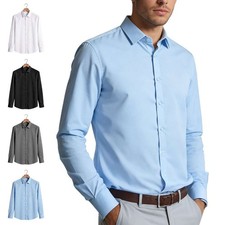 Men's Formal Dress Shirt Long Sleeve Mens Dress Shirt Button Down Shirts for Men