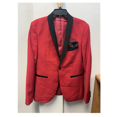 Red dinner jacket Bagozza One-Button, Lapel Regular 50, Slim Fit Excellent Cond.