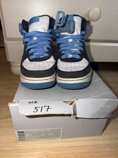 Nike Air Force 1 Mid GS Obsidian University Blue White Sneakers Youth Size 6Y