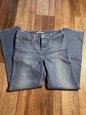 Levis Womens Dark Wash Stretch Denim 314 Shaping Straight Jeans Size 30