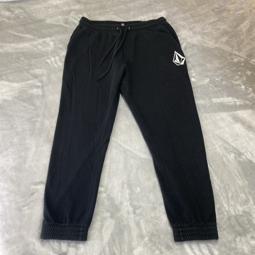 Volcom Jogginghose Herren M schwarz Kordelzug Logo Lounge Pants mit Taschen
