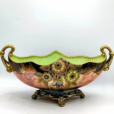Carlton Ware Gondelf&ouml;rmiges Mittelst&uuml;ck Sockel im "Palm Blossom"-Muster