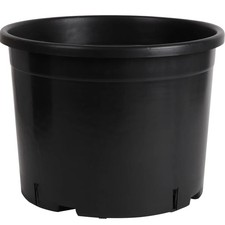 Round Plant Pot Black Heavy Duty Grow Pot Garden Hydroponics 1.5L–60L