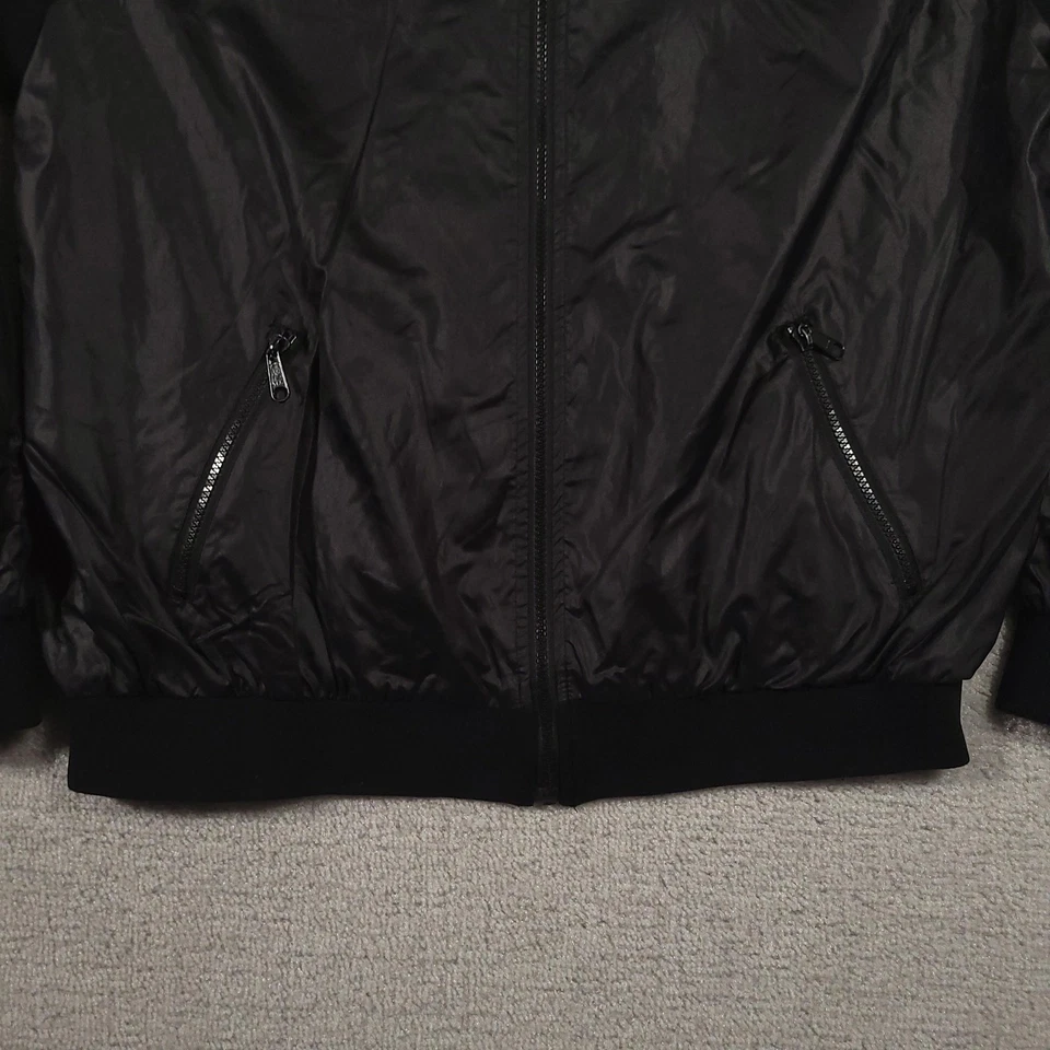 Chaqueta cortavientos Lacoste para hombre XL negra nailon bolsillos con cremallera capucha 21008 Foto 4 de 4