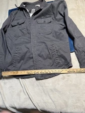 Jachs New York Flannel Lined Insulated Shirt Jacket Grey Medium Shacket