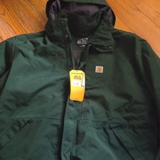 Carhartt Mens 2XL Tall Green Hooded Full Zip ...