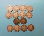 14 Barber dimes with clear dates and clear mints on those the have them.