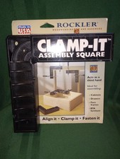 ROCKLER Clamp-It ASSEMBLY SQUARE Woodworking/Hardware TOOL Black Plastic CORNER