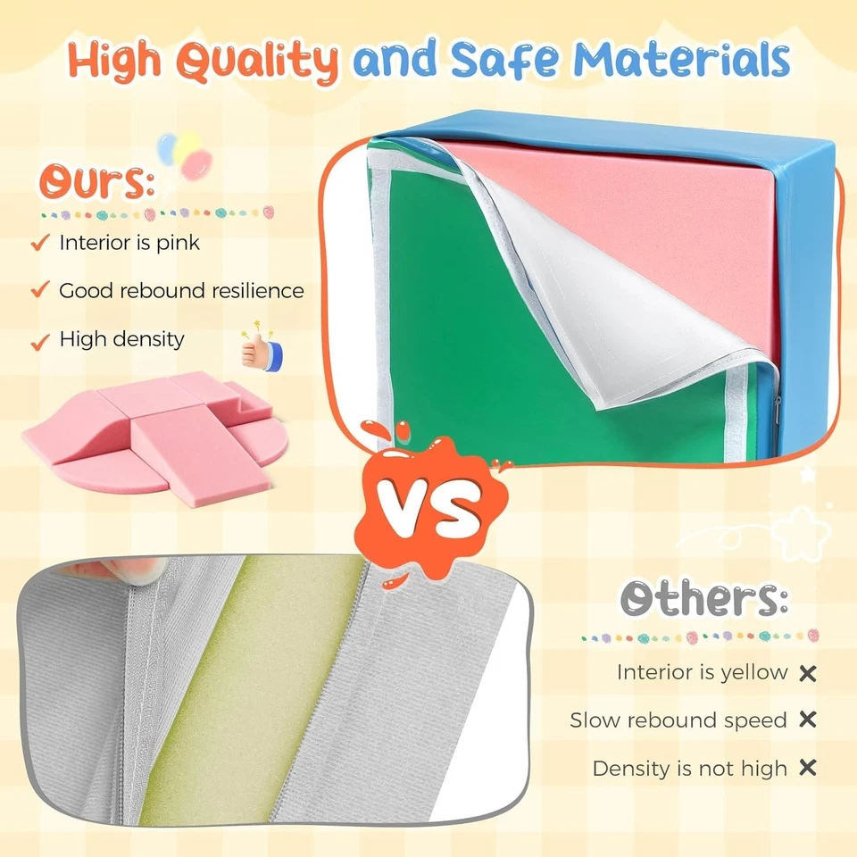 Großbausteine Bausteinset 6er-Set Schaumstoff Bausteine Bunt Einfache Reinigung - Bild 4 von 4