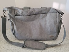 Luxja Gray Breast Pump Nursing Diaper Bag Lined Cooler Bag Breast Feeding