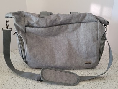 Luxja Gray Breast Pump Nursing Diaper Bag Lined Cooler Bag Breast Feeding