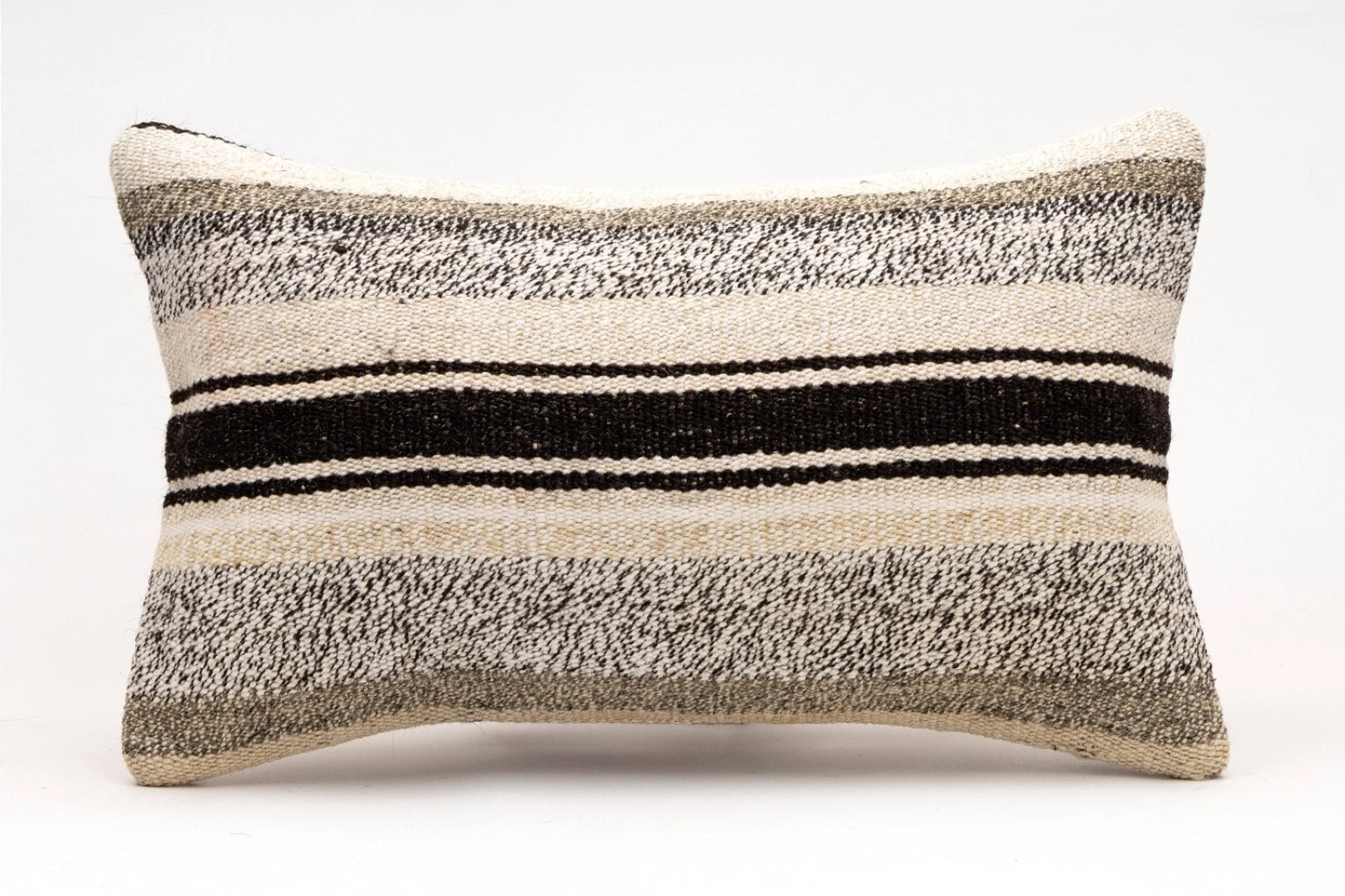 Decorative Pillow Cover, 12x20 in, Turkish Kilim Cushion, Boho Sofa Throw Pillow