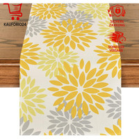 TischläUfer Blumen Gelb Dahlien 40X140 Cm Saisonal KüChe Dekoration Party