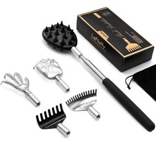 5-Pack Telescoping Back Scratchers, Metal Extendable Back Scratcher Set