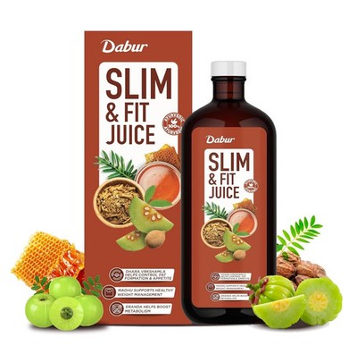 Dabur Slim & Fit Juice 1L Support Healthy Weight Management 100% Ayurvedic Juice