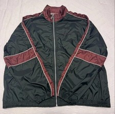 Vintage 90s Nike Red Black White Tag Color Block Windbreaker Jacket Size Large