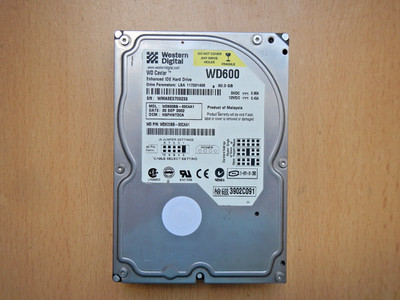 WESTERN DIGITAL CAVIAR WD600BB-00CAA1 60GB 7200U / 2MB ATA /PATA / IDE 3.5' Zoll