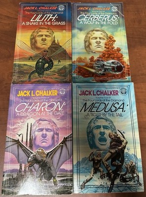 LOT (4) Four Lords/Diamond 1-4 Lilith Charon Medusa Cerberus Jack Chalker, Used