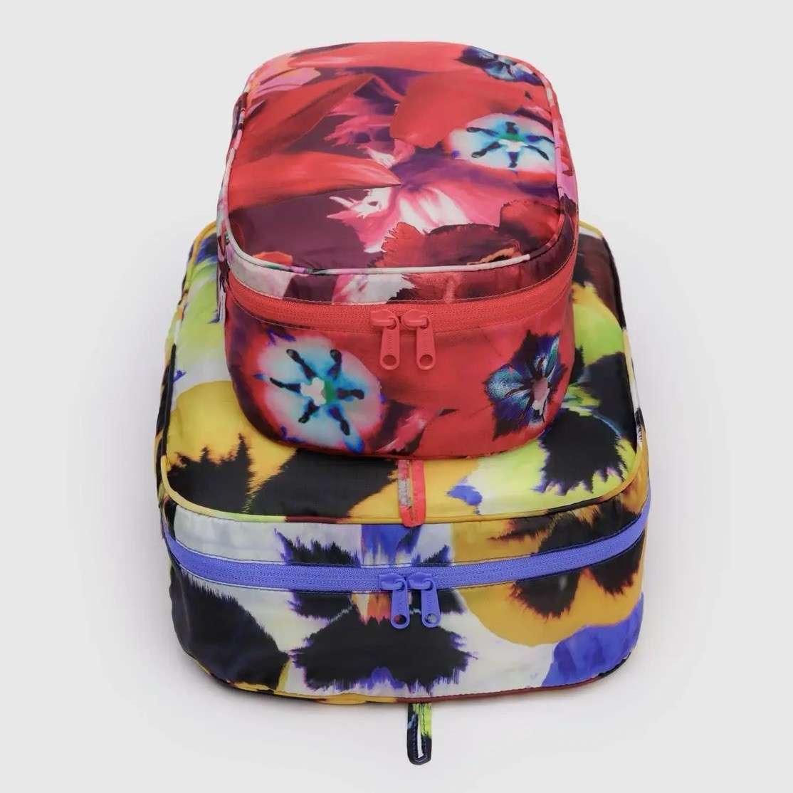 NEW! Baggu x Julia Heuer PACKING CUBE SET in Floral, Recycled