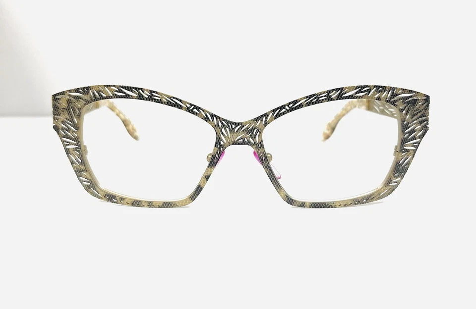 GAFAS JEAN LAFONT, HERMOSA MALLA FORMA OJO DE GATO EN MARRÓN Y BEIGE. COMO NUEVO ESTADO Foto 3 de 4