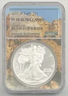 2023-W Proof American Silver Eagle NGC PF 70 ULTRA CAMEO Mount Rushmore Label