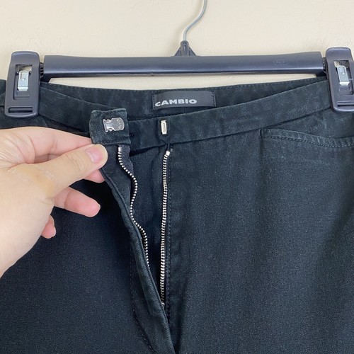 Cambio Ellen Y2K Wide Leg High Waisted Black Pants Womens Size 12 - Picture 4 of 7