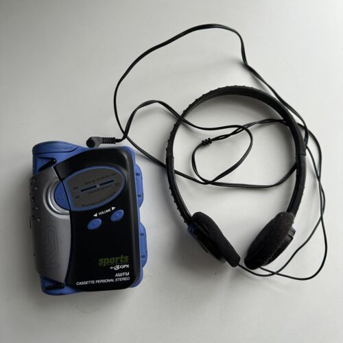 GPX Rugged Sports Cassette Player AMFM Radio Personal Stereo C3303 Tested Works