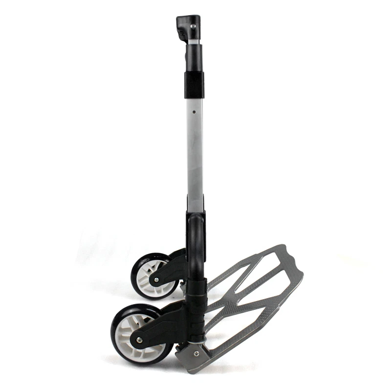 Carro plegable de aluminio carretilla de empuje carretilla plegable manual equipaje 170 lb Foto 4 de 4