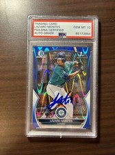 Lazaro Montes 2023 Bowman Chrome AUTO /150 BLUE REFRACTOR PSA 10 GEM MINT #58
