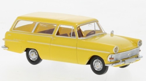Brekina 1960 Opel Rekord P2 Caravan Yellow HO Scale 1:87 Model Car - Picture 2 of 2