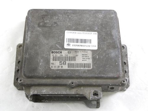 9631528780 ECU Einspritzung Motor PEUGEOT 106 1.1 Benz 3P 5M 37KW (2000) Re