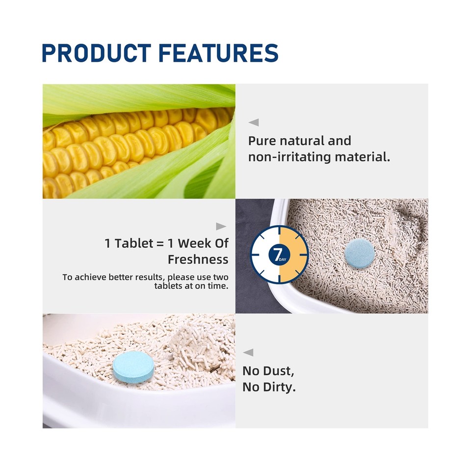 HONEY CARE AllAbsorb Cat Litter Odor Eliminator Tablets 丨 Refresh