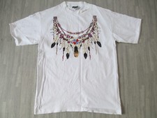 Vintage 90s Single Stitch T Shirt Mens Large Diamond Dust 1993 Native Tribal