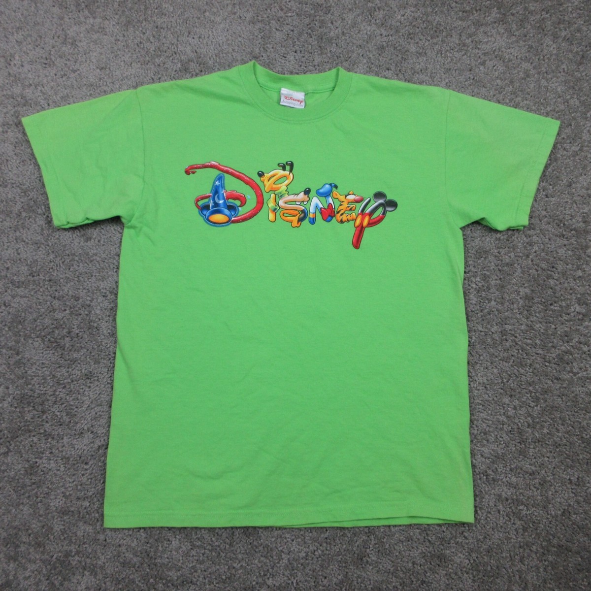 Vintage Disney Shirt Adult Medium Green Character Mickey T-Shirt