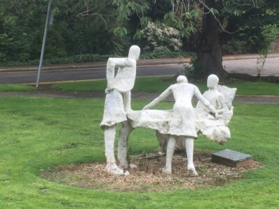 Photo 6x4 Health Service A sculpture by Edith Simon at Astley Ainslie Hos c2019
