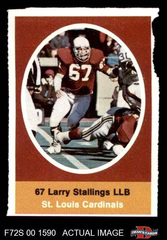 1972 Sunoco Stamps Larry Stallings CardinalsFB Tech 6 EX/MT