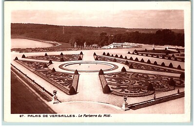 S02-8346, PALAIS DE VERSAILLES, LE PARTERRE DU MIDI, 100 YEAR-OLD POSTCARD