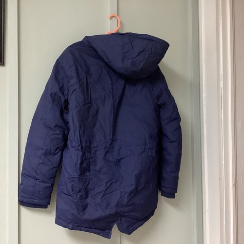 Eddie Bauer Jacker Boys Size XL 16 Blue Navy Hooded Rain Winter Long Sleeve Park - Picture 16 of 18