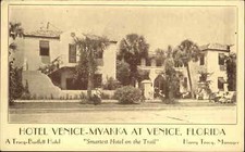 Venice FL Hotel Venice-Myakka c1920s Postcard
