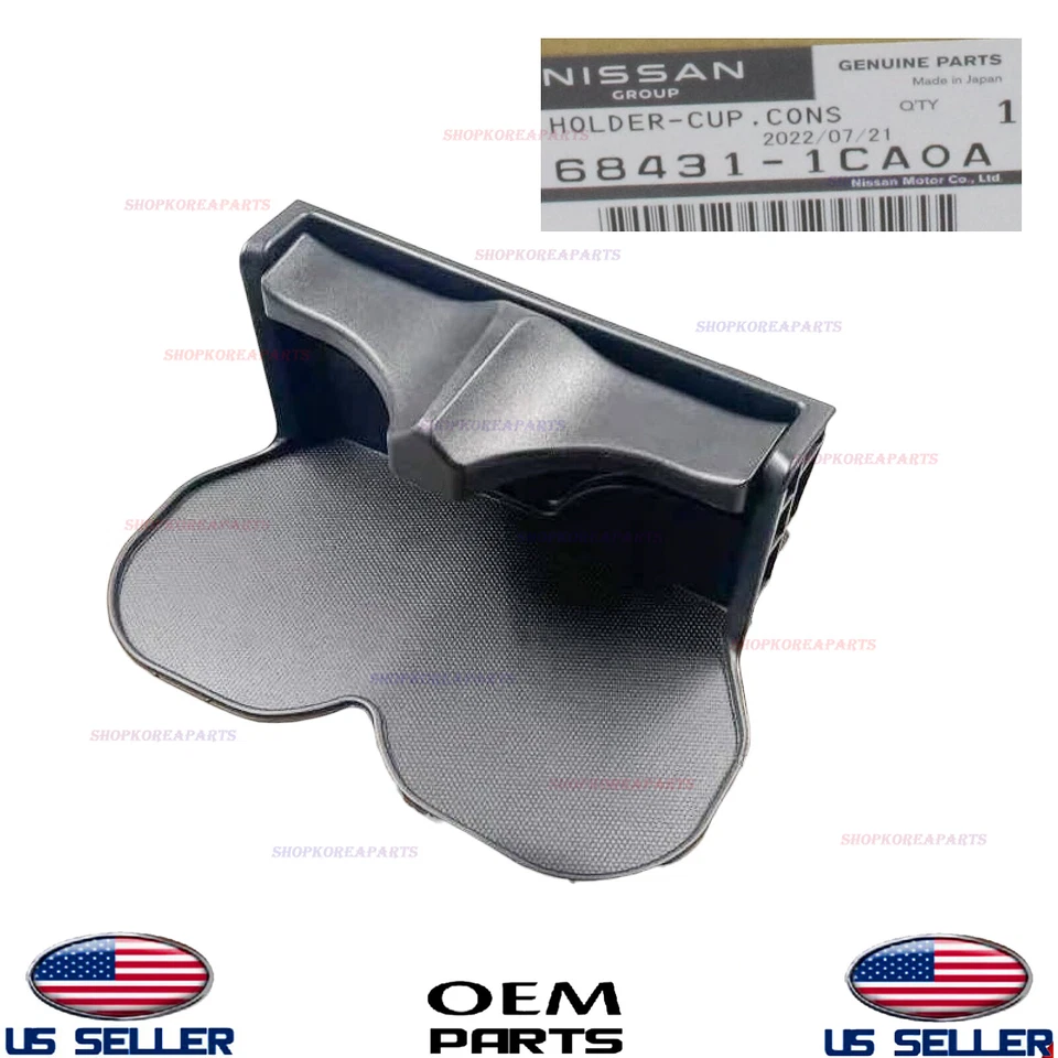 Portavasos de consola central original OEM 2009-2017 Infiniti FX35/37/50 QX70 Foto 2 de 3