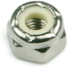 316 Stainless Steel Nylon Lock Nut UNC #10-24, Qty 100