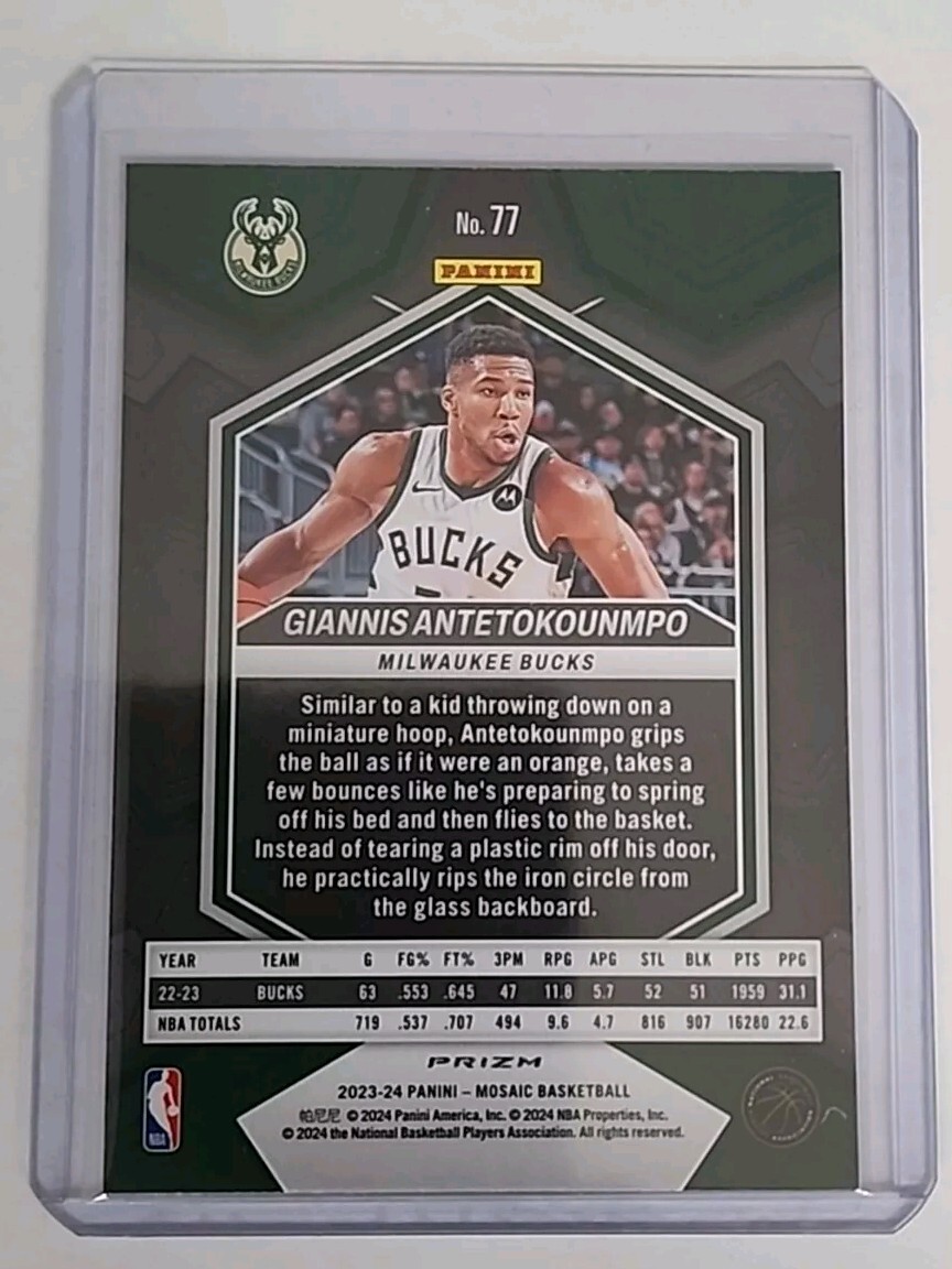 NBAカード MOSAIC　GIANNIS  ケースヒット NBAカード MOSAIC GIANNIS ケースヒット NBAカード MOSAIC