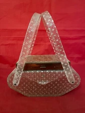 Wilardy Stardust Sparkling & all accessories Vintage Lucite Purse Handbag 1950s