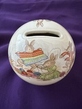 Royal Doulton Bunnykins Knitting Round Bank Money Ball 1936 England
