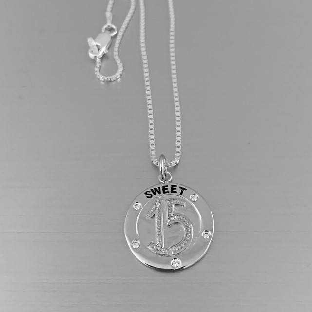 Sterling Silver Quinceanera Necklace, Sweet 15 Necklace, Silver Necklace eBay
